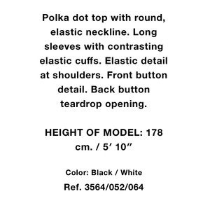 Zara | Tops | Zara Black White Polka Dot Top | Poshmark